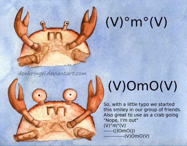crab smiley upload klein